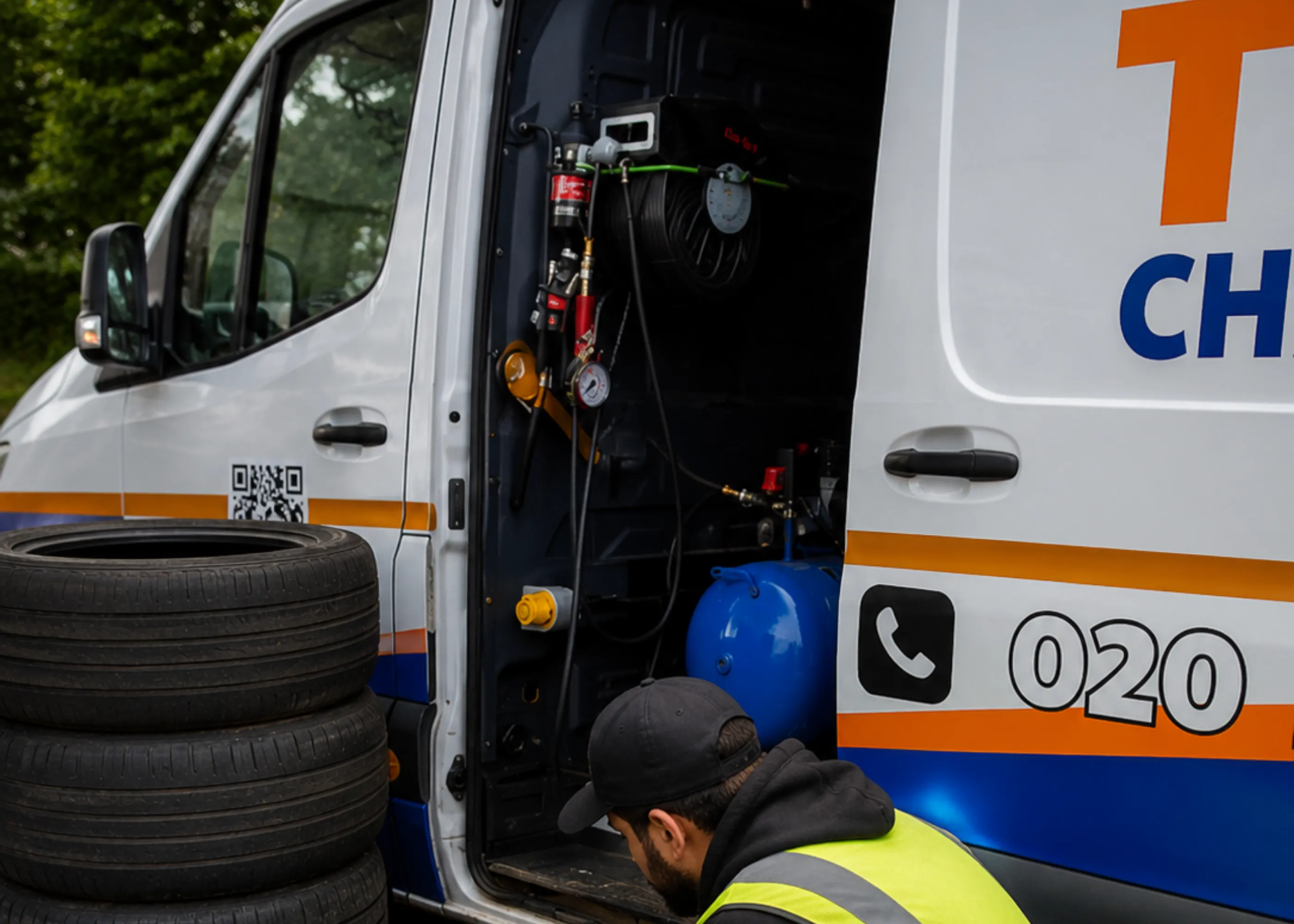 Safety checklist guide for emergency mobile tyre fitting at home or roadside